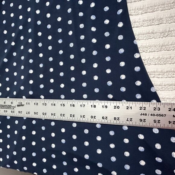 Chico's Women's Stripe Polka Dot Sleeveless Dress Shelley Split Neck Blue 0 New - Picture 8 of 9